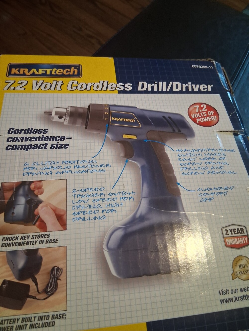 7.2V Cordless Drill/Driver in Blue